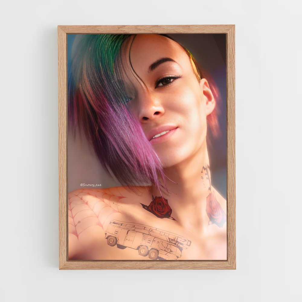 Poster Judy femme – affiche Cyberpunk (vue 4)
